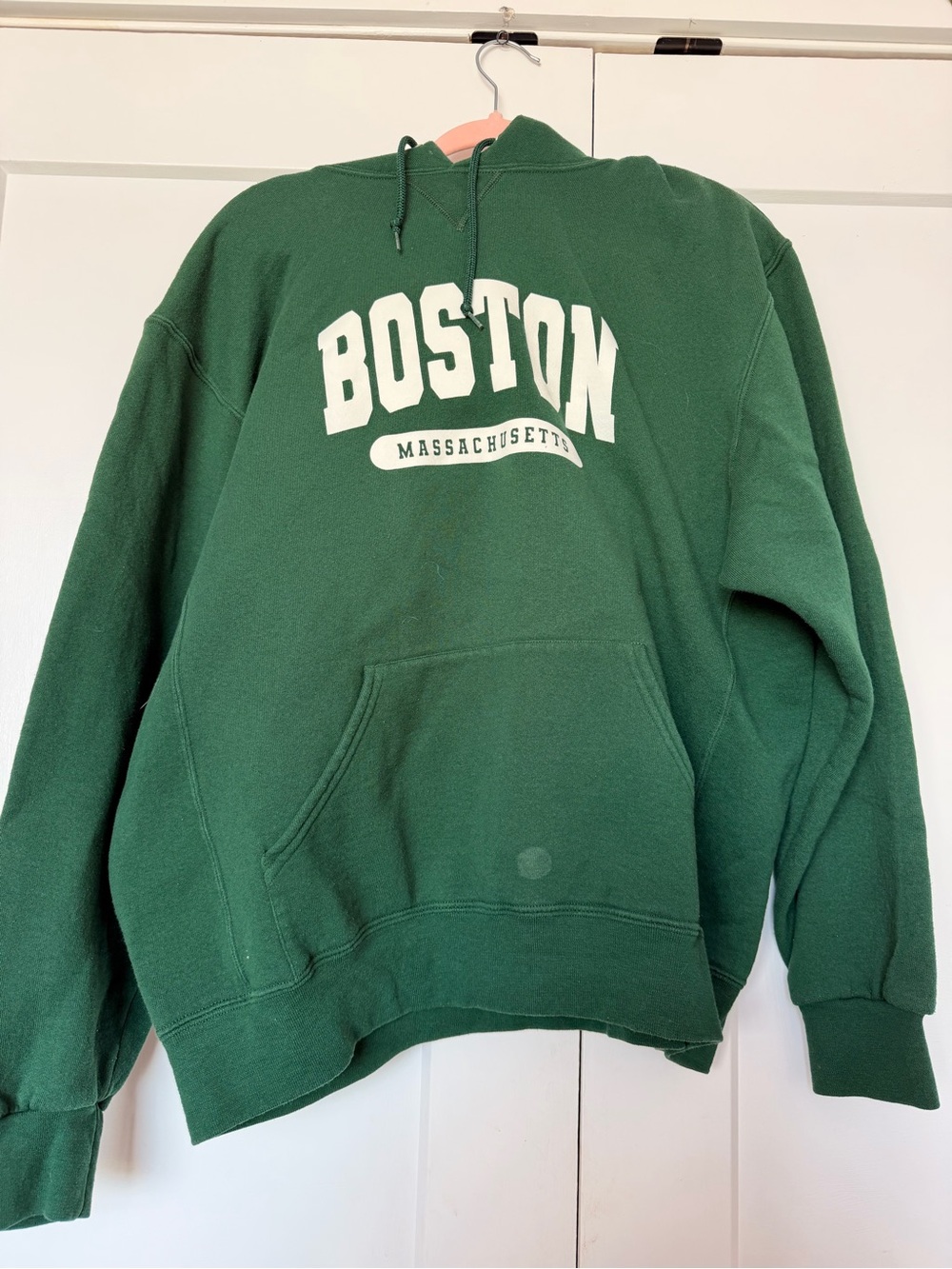 Boston Graphic Green Hoodie Sweatshirt